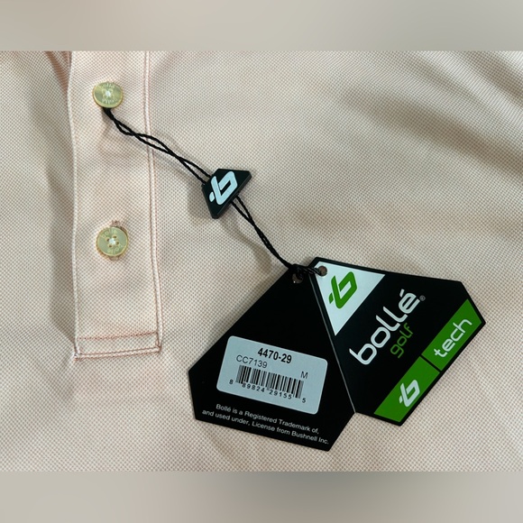 🔥BOLLE GOLF TECH SOLID POLO SHIRT STYLE # 4470-29 CC7139 MEN'S SIZE MEDIUM NWT - Picture 6 of 16